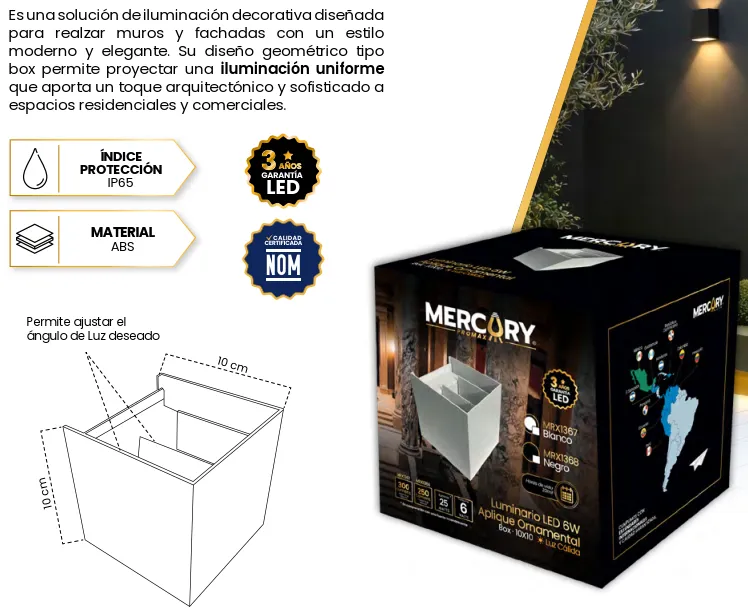 (MRX1367-1368)  LUMINARIO LED APLIQUE ORNAMENTAL BOX MERCURY  (1).webp