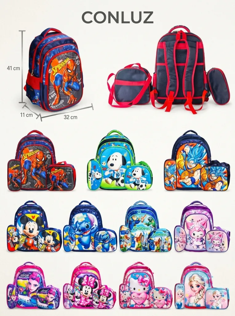 (M15) MOCHILA INFANTIL PERSONAJES TRIPLE CLUZ  (1).webp