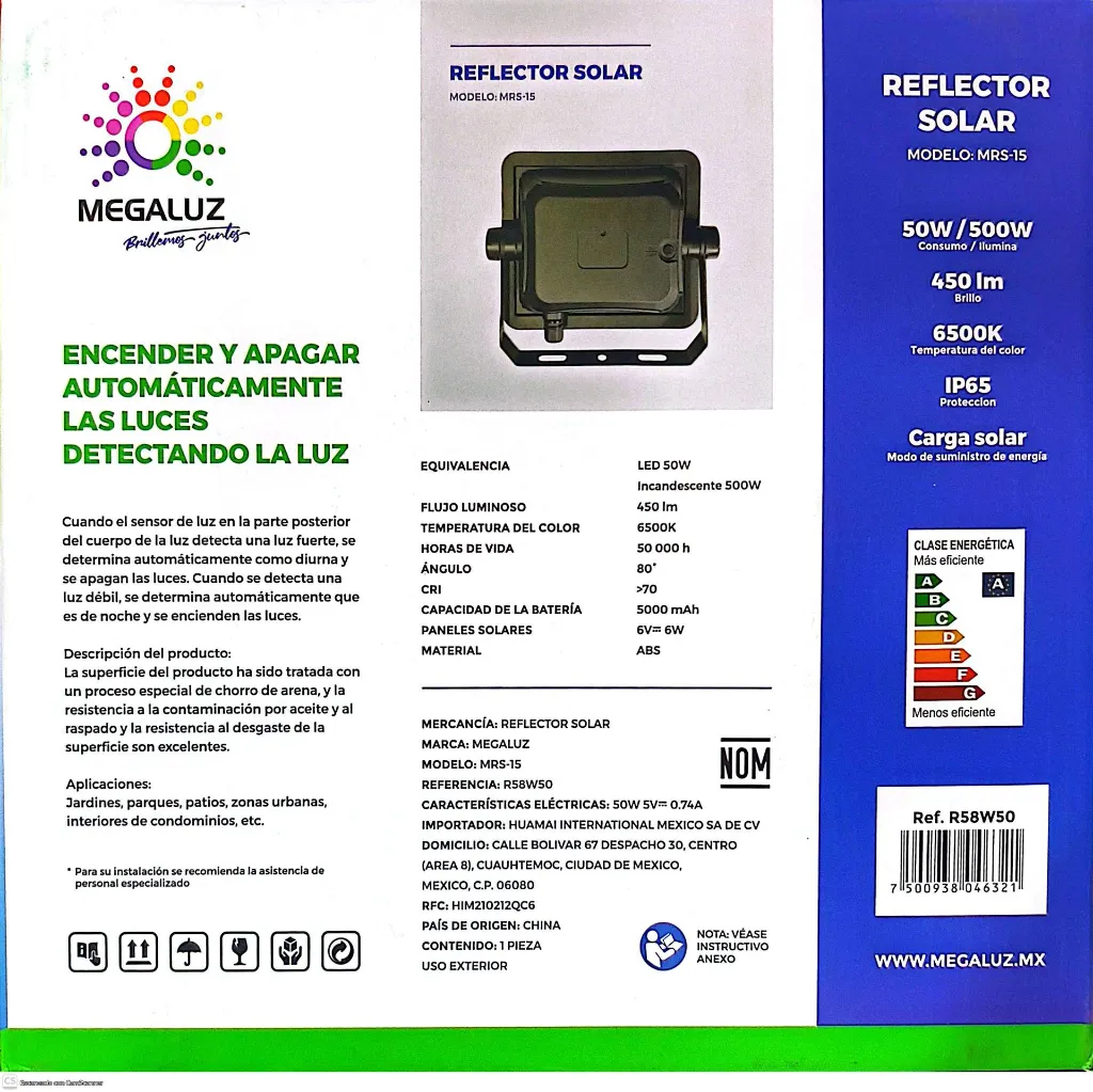 (R58W50) REFLECTOR SOLAR 50W MEGALUZ (2) FICHA TÉCNICA.webp