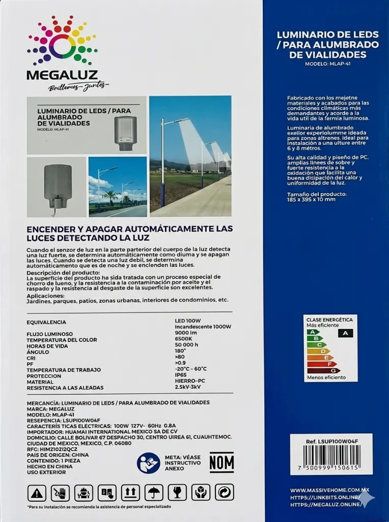 (LSUP100W04F) SUBURBANA 100W MEGALUZ (2) FICHA TÉCNICA.webp