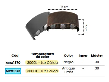 (MRX1373) FICHA TÉCNICA LUMINARIO UP & DOWN LUZ CALIDA 6W MERCURY  (1).webp
