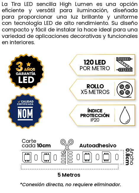 (MRX1311) TIRA LED INTERIOR LUZ CALIDA, BLANCA Y NEUTRA  5M MERCURY (2).webp