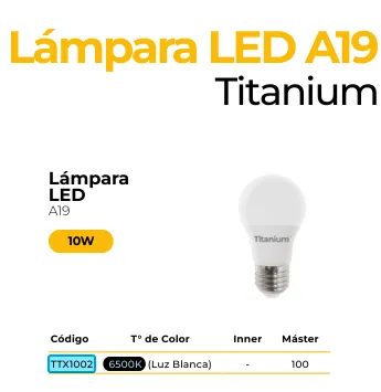 [TTX1002] (TTX1002) FOCO LED 10W LUZ BCA TITANIUM