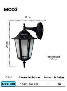 (MRX1380) FAROL NEGRO MERCURY