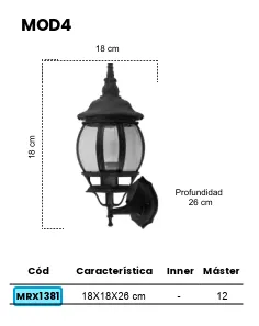 (MRX1381) FAROL NEGRO MERCURY
