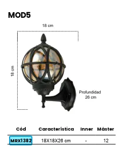 [MRX1382] (MRX1382) FAROL NEGRO MERCURY