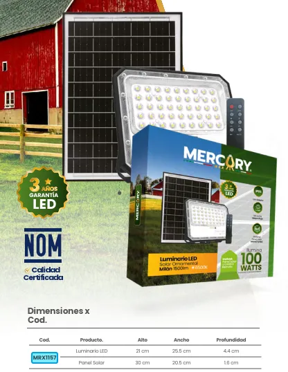 (MRX1157) REFLECTOR SOLAR 100W MERCURY