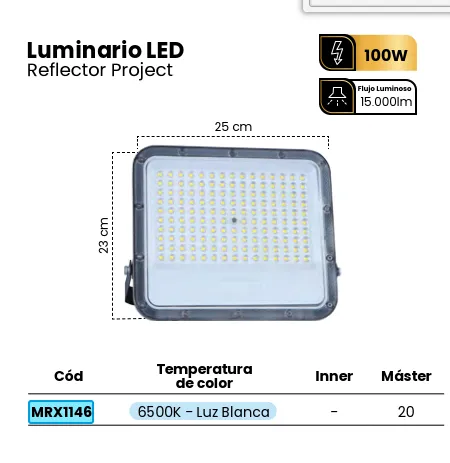 (MRX1146) REFLECTOR LED  PROMAX 100W MERCURY
