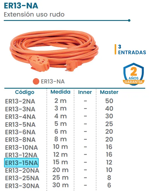 [ER13-15NA] (ER13-15NA)  EXTENSION 15M USO RUDO (IGOTO)