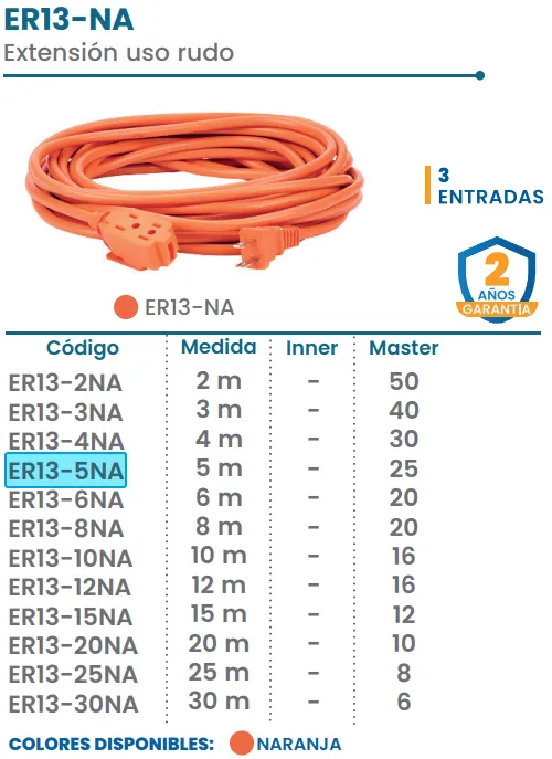 [ER13-5NA] (ER13-5NA)  EXTENSION 5M USO RUDO (IGOTO)