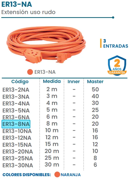 [ER13-8NA] (ER13-8NA)  EXTENSION 8M USO RUDO (IGOTO)