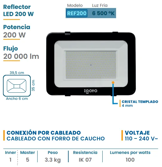 (REF200) REFLECTOR 200W IGOTO