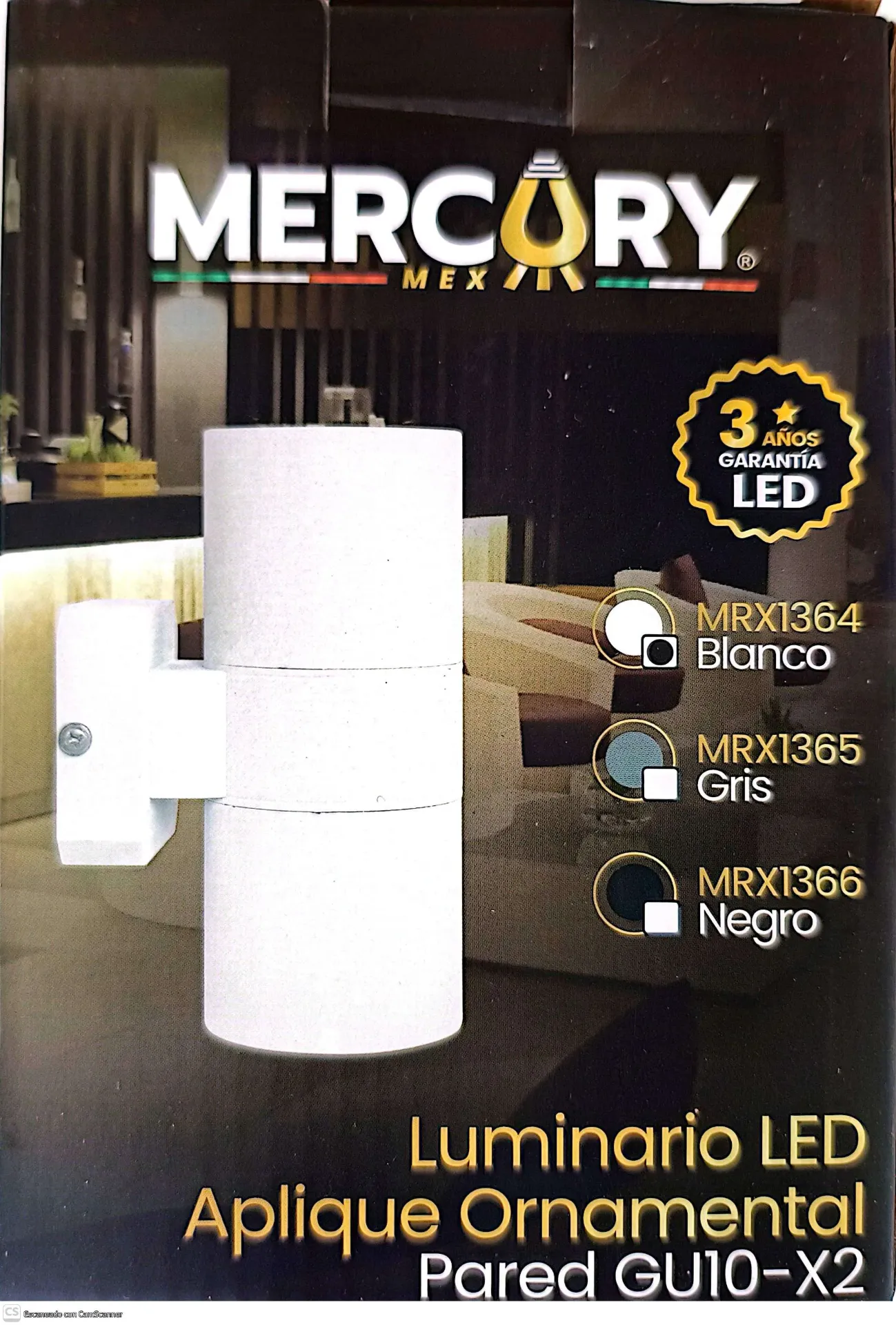 [MRX1364] (MRX1364) LUMINARIO CILINDRO BLANCO MERCURY