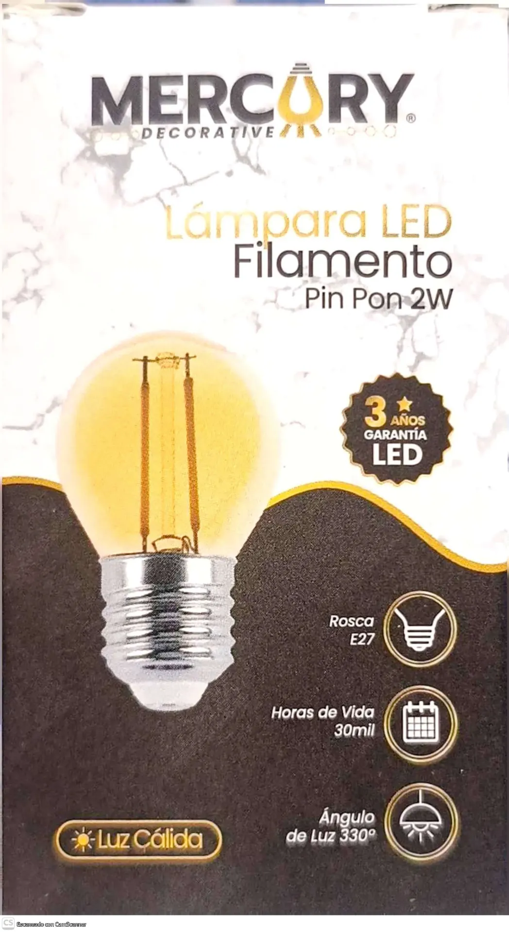 (MRX1223) FOCO LED 2W LUZ CALIDA MERCURY