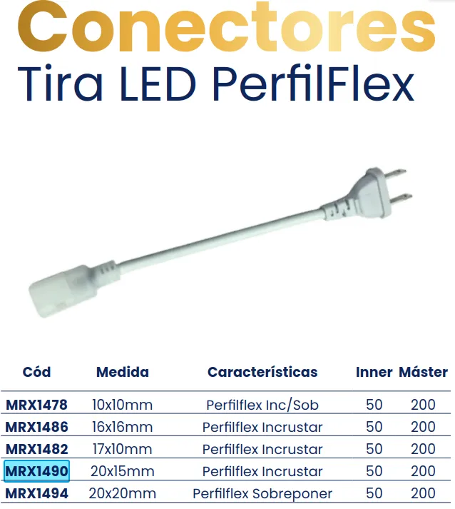 [1490] (1490) CONECTOR PARA TIRA 20X15 MERCURY