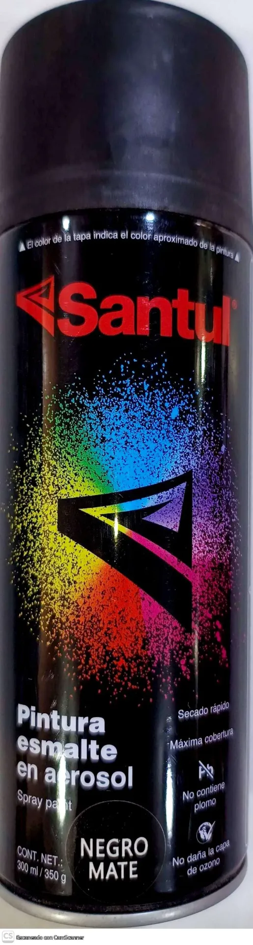 [8821] (8821) PINTURA AEROSOL NEGRO MATE 300ML (SANTUL)