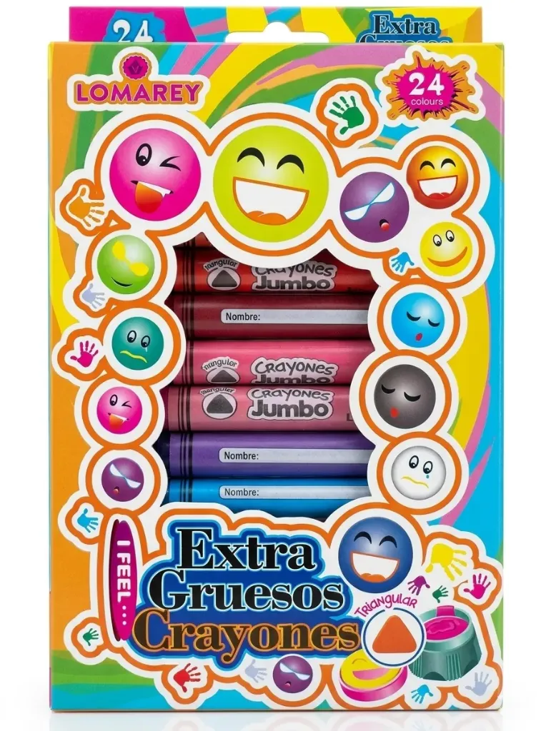[LB102] CRAYONES LOMAREY EXTRA GRUESOS C/24 PZAS