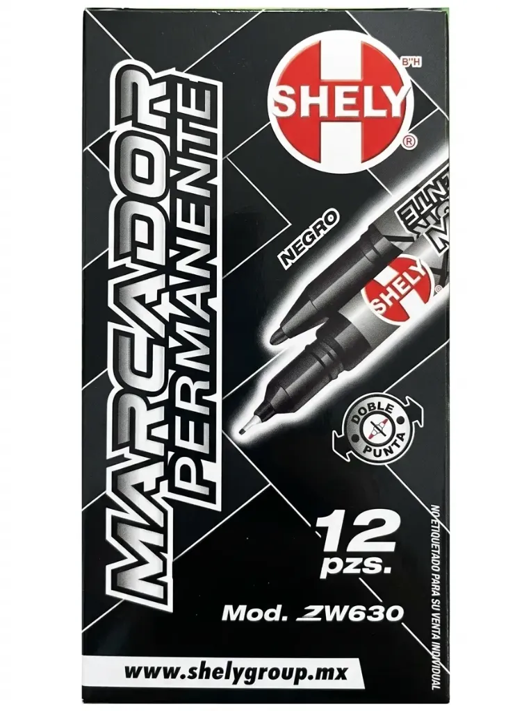 [DOBLEPSHELYN] MARCADOR AZUL  DOBLE PUNTA SHELY  C12