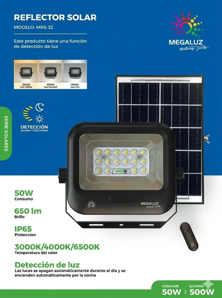 (R82W50) REFLECTOR SOLAR 50W MEGALUZ