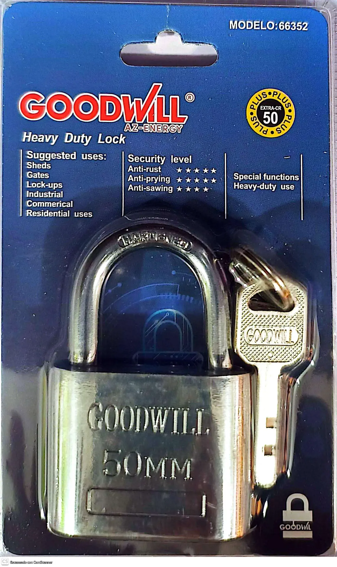 (66352) CANDADO 50MM GOOD WILL