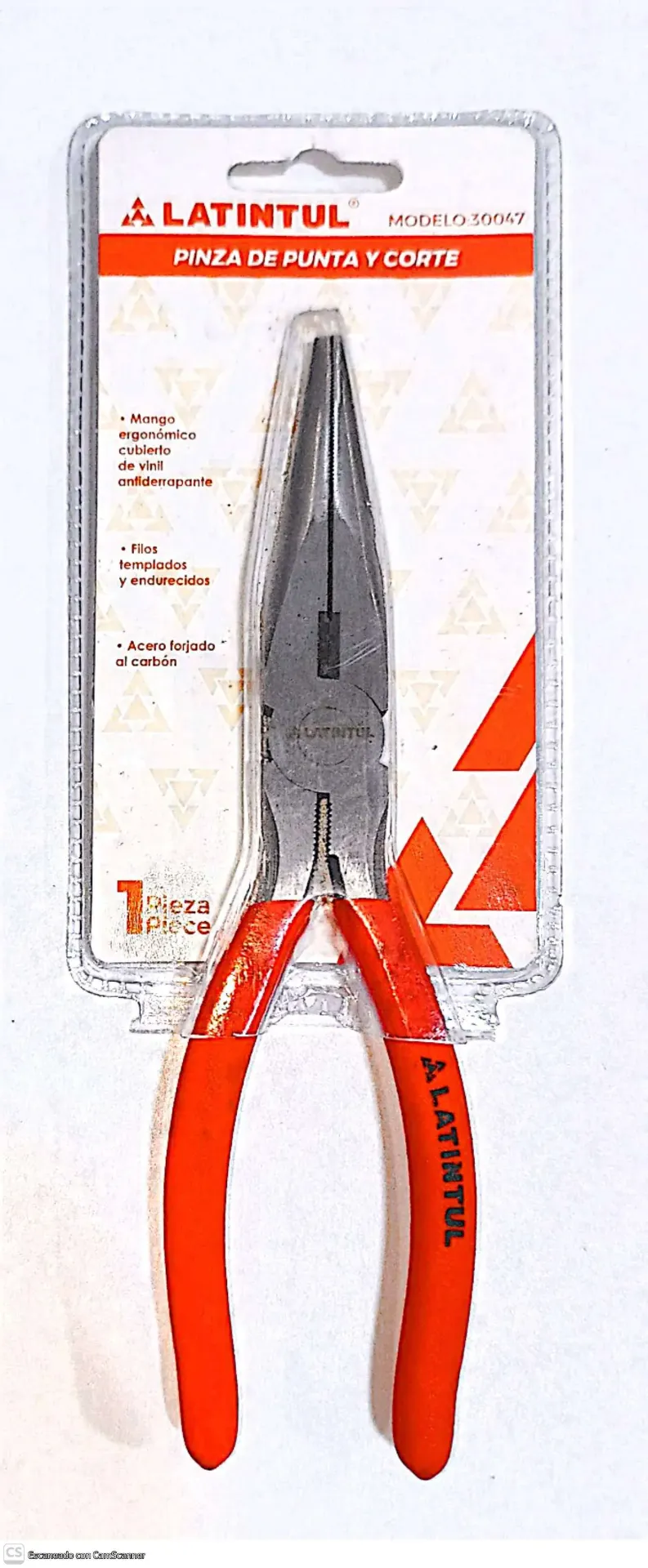 [7503175300478] (30047) PINZA DE PUNTA Y CORTE 8"
