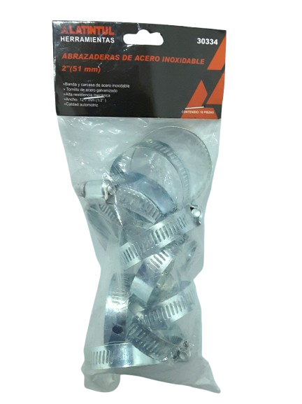 (30334) ABRAZADERA 2´´ 10PZAS. LATINTUL