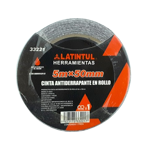 (33221) CINTA ANTIDERRAPANTE 5M X 50MM LATINTUL