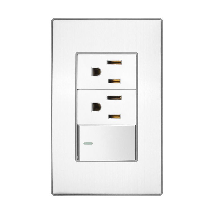 [4638] (4638) PLACA CORDOBA APAGADOR Y CONTACTO DOBLE