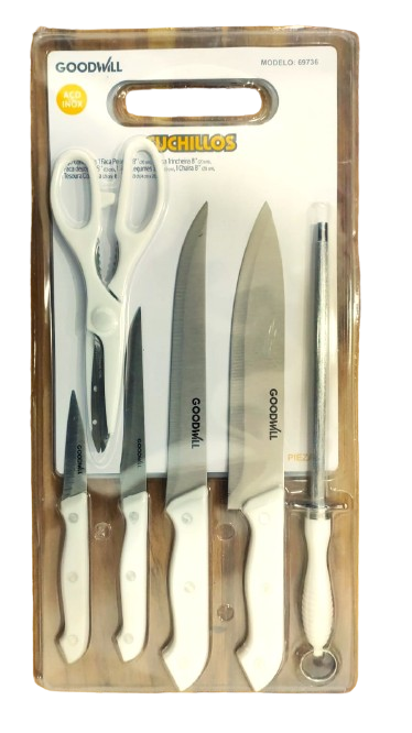 (69736) CUCHILLO COCINA 6 PZAS