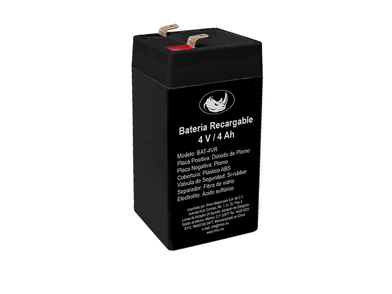[BAT-4VR] (BAT-4VR) BATERIA RECARGABLE 4V (RHINO)