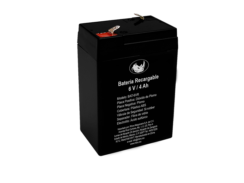[BAT-6VR] (BAT-6VR) BATERIA RECARARGABLE 6V (RHINO)