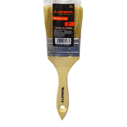 (BROCHA-30176) BROCHA 2" MANGO MADERA (GOOD WILL)