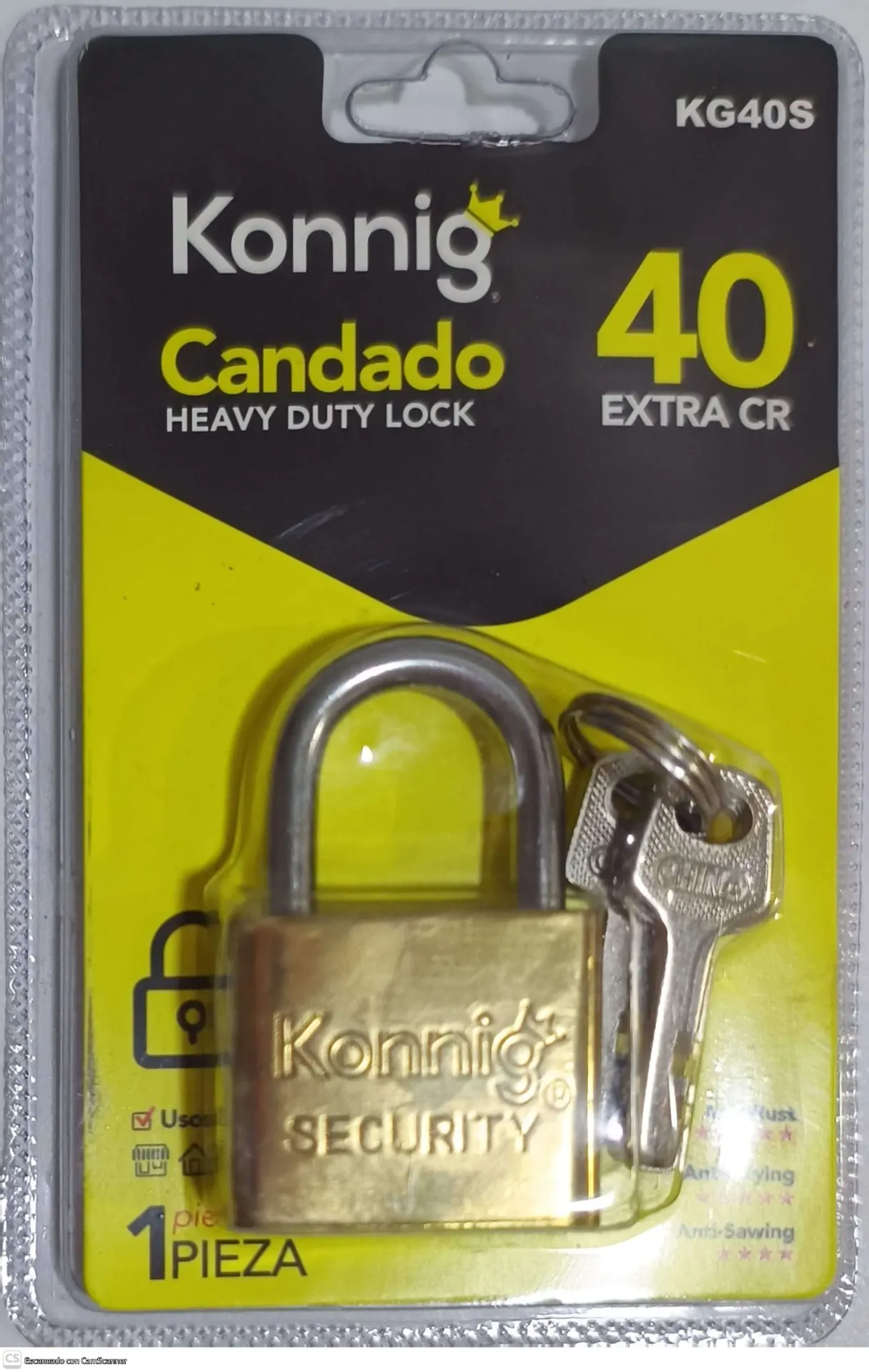 [KG40S] (KG40S) CANDADO 40MM  (KONNIG)