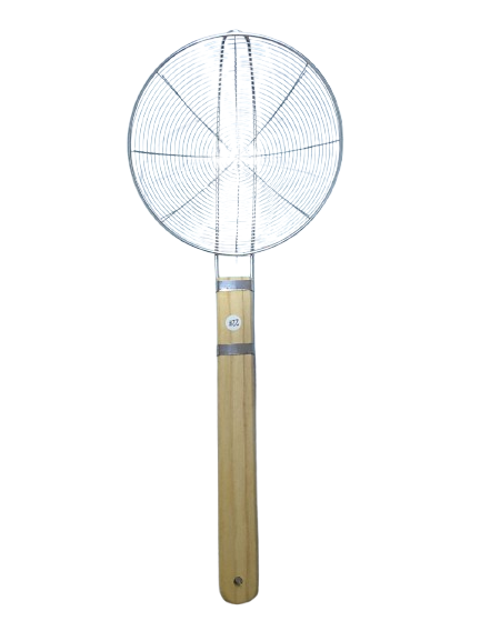 (KG-22ARA)  COLADOR ARAÑA MANGO DE MADERA REFO. #22