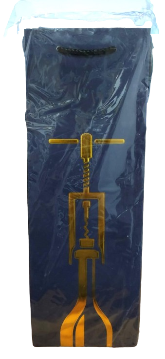 (LB-B3152) BOLSA REGALO LARGA (BOTELLA) C/12 PZAS