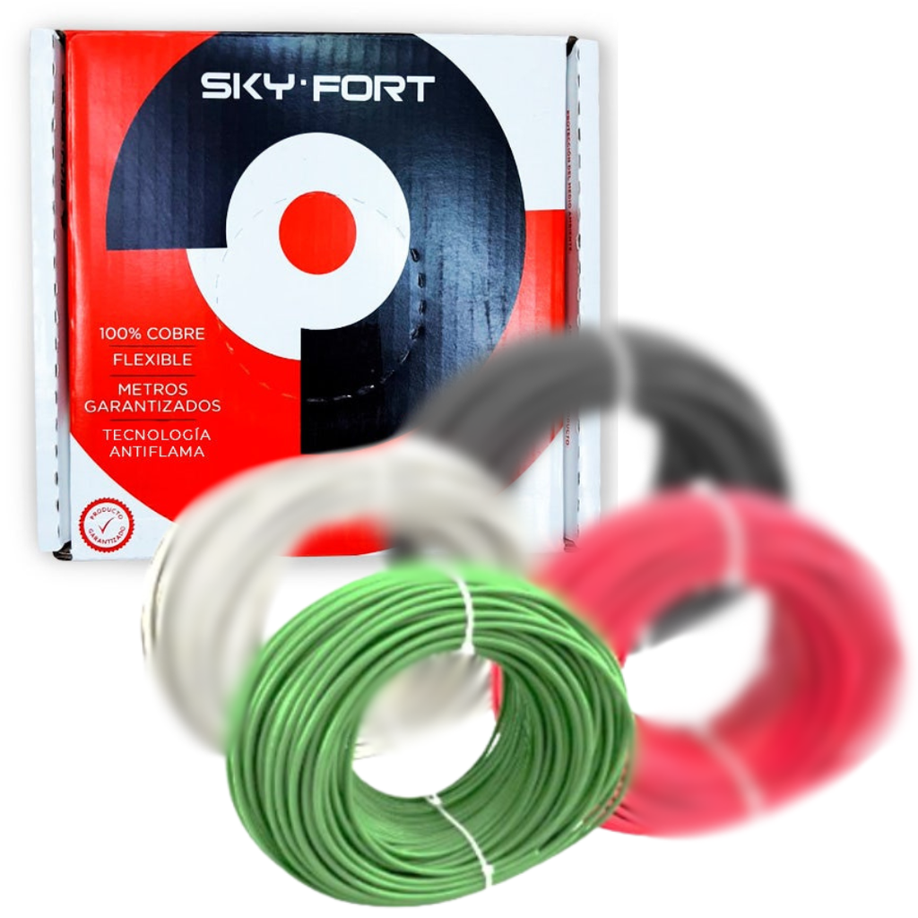 [SKYFORT-10V] CABLE CAL.10 VERDE 100 MTS (SKY FORT)