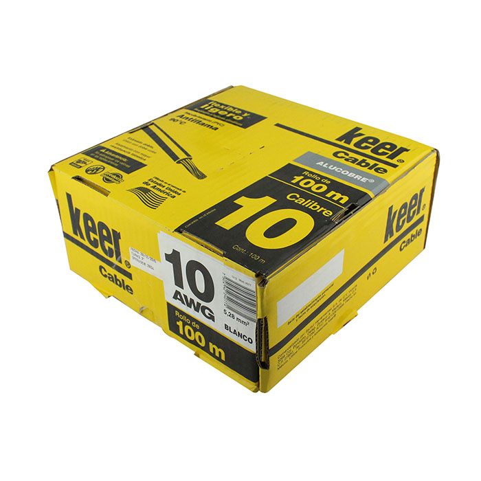 [(4077)] (4077) CABLE KEER #10 BLANCO