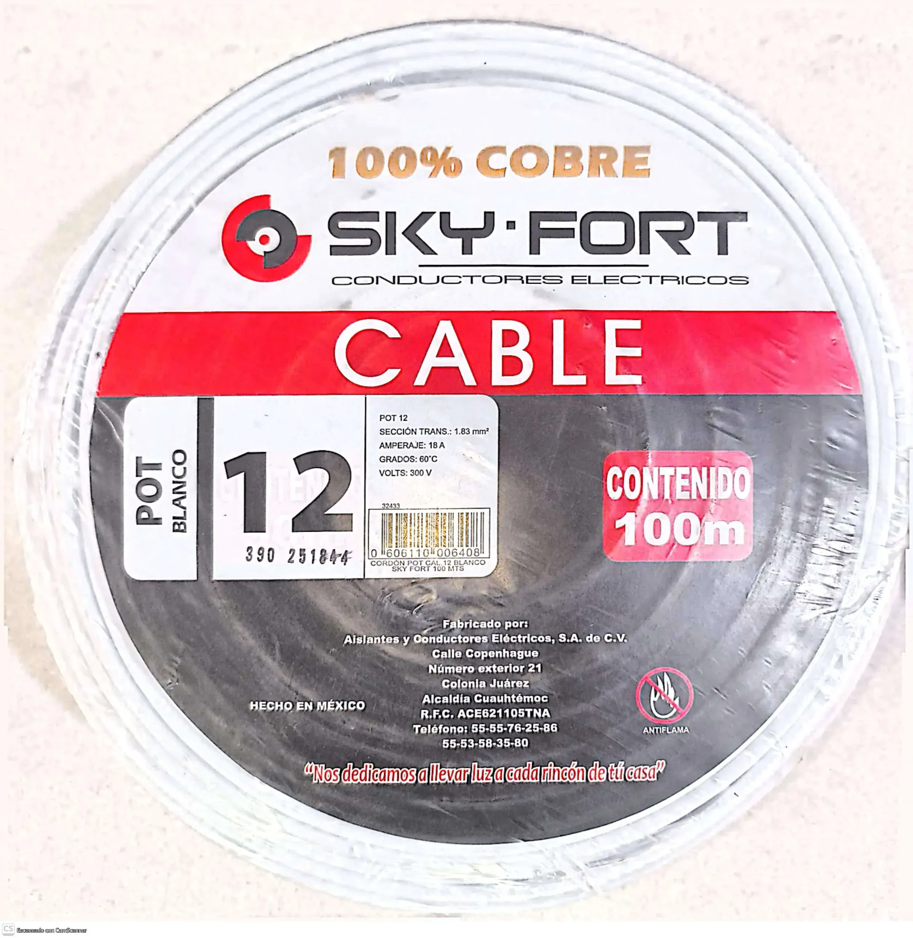 CABLE POT #12 (COBRE) SKY FORT