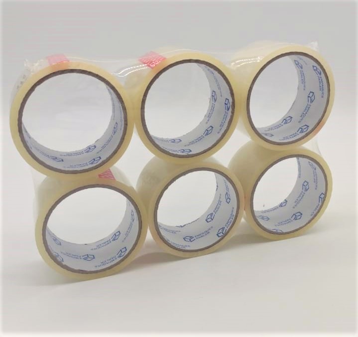 CINTA 40M TRANSPARENTE PAQUETE C/6