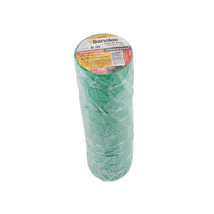 [5694] (5694) CINTA DE AISLAR CHICA  VERDE SANELEC