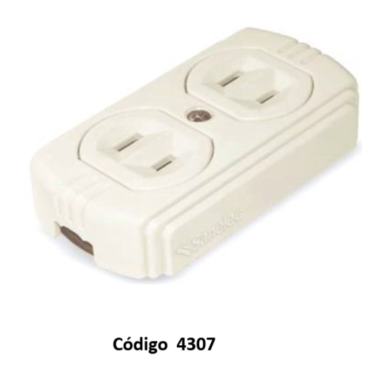 (4307) CONTACTO DUPLEX VISIBLE SANTUL