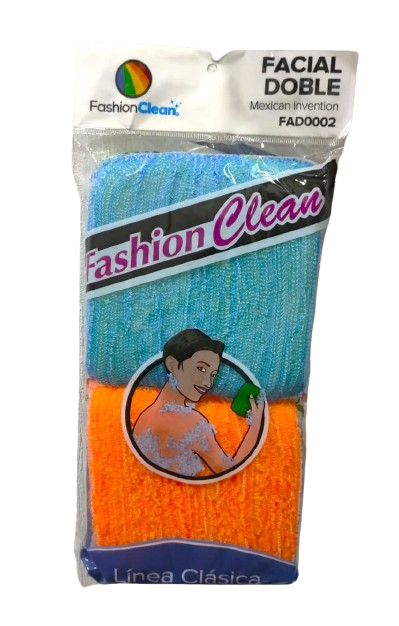 ESTROPAJO FACIAL DOBLE FASHION CLEAN