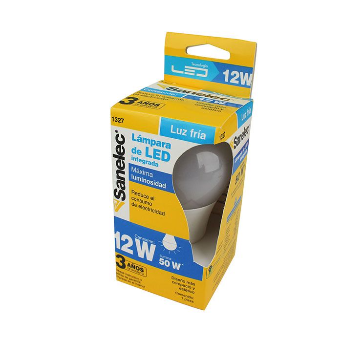 [1327] FOCO LED 12W LUZ BCA SANTUL-SANELEC