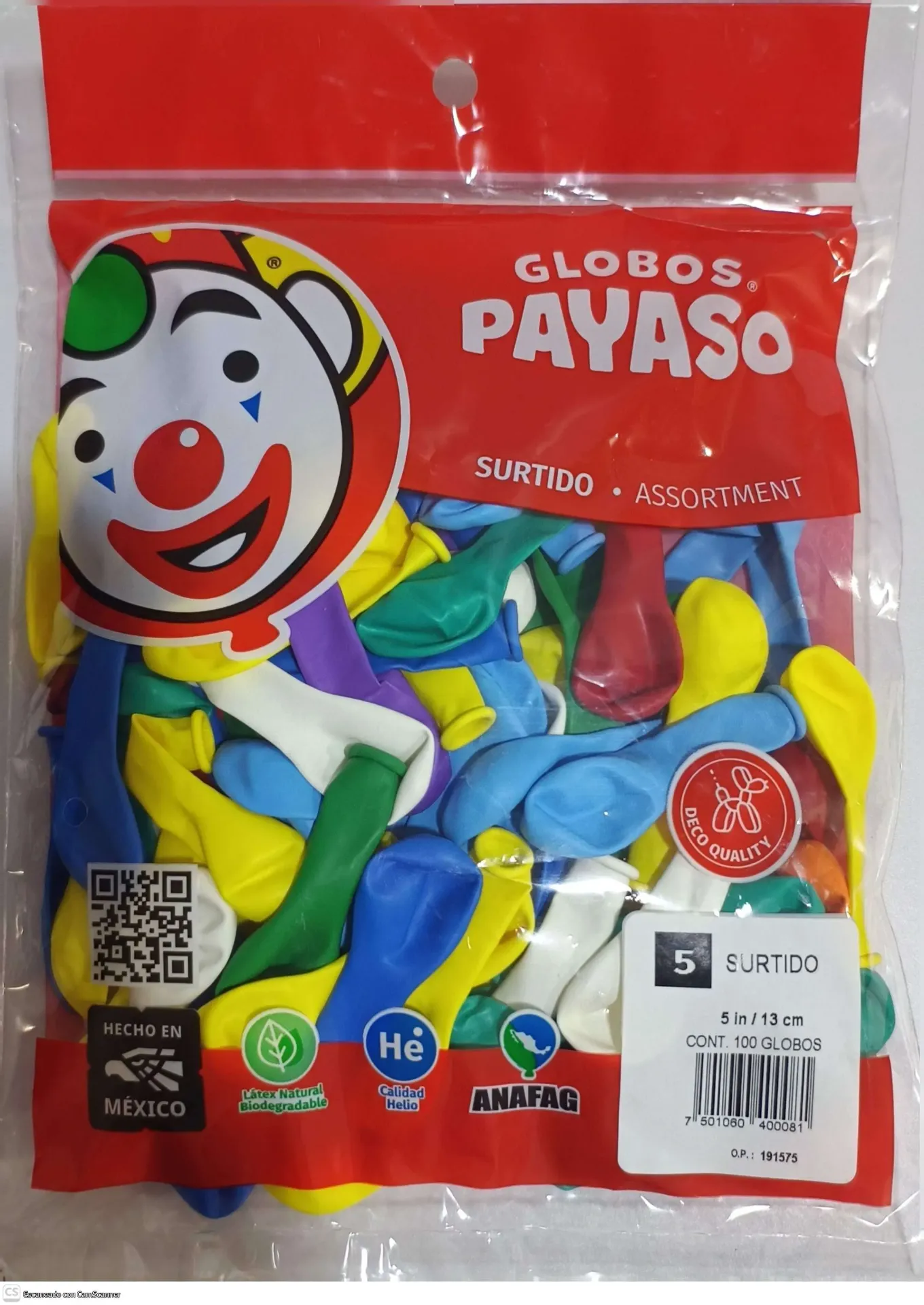 [GLOBO_5_C/100  (P)] GLOBO #5 PAYASO C/100