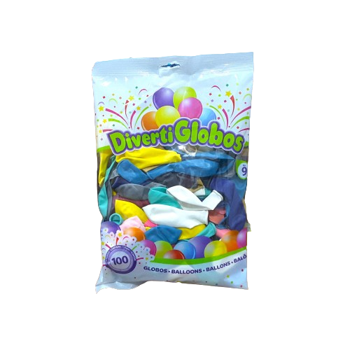 GLOBO DIVERTIGLOBO #9 C/100 PZAS  (H)
