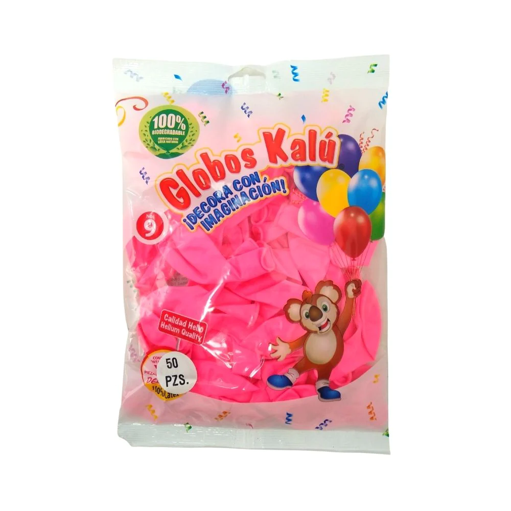 GLOBO KALU #9 ROSA PASTEL C/50 PZAS  (H)