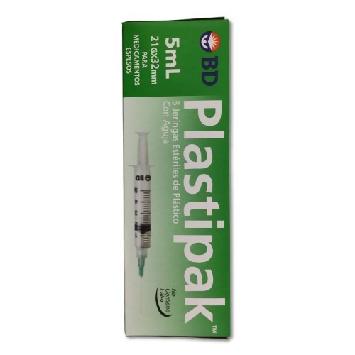 [JERINGA 5ML] JERINGA PLASTIPACK 5ML. C/10 PZAS.  (PAR) (H)