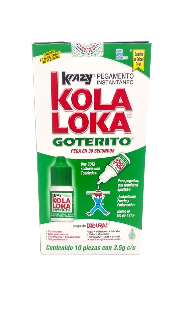 [7501102614711  (P)] Kola Loka Gotero Caja Con 10pzas  