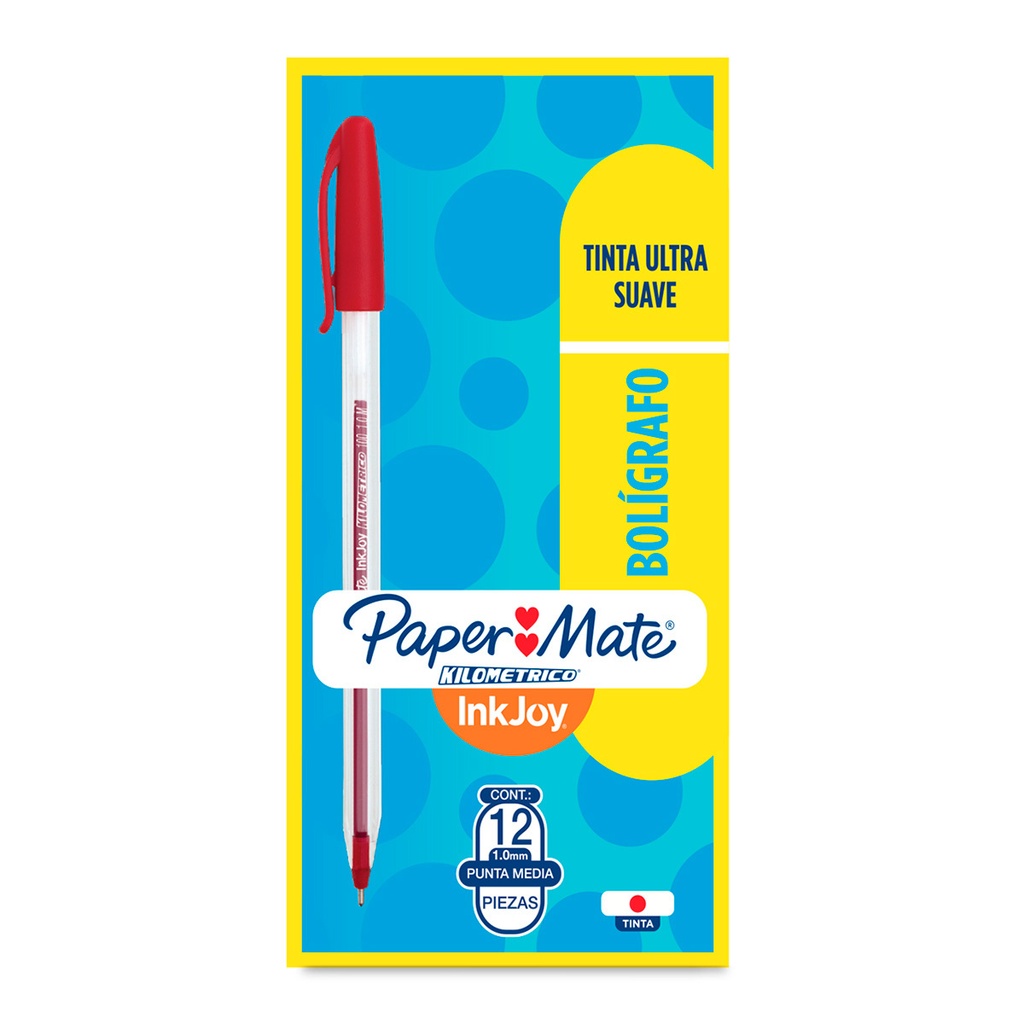 [7703486035322 (PA)] LAPICERO KILOMETRICO ROJO C/12
