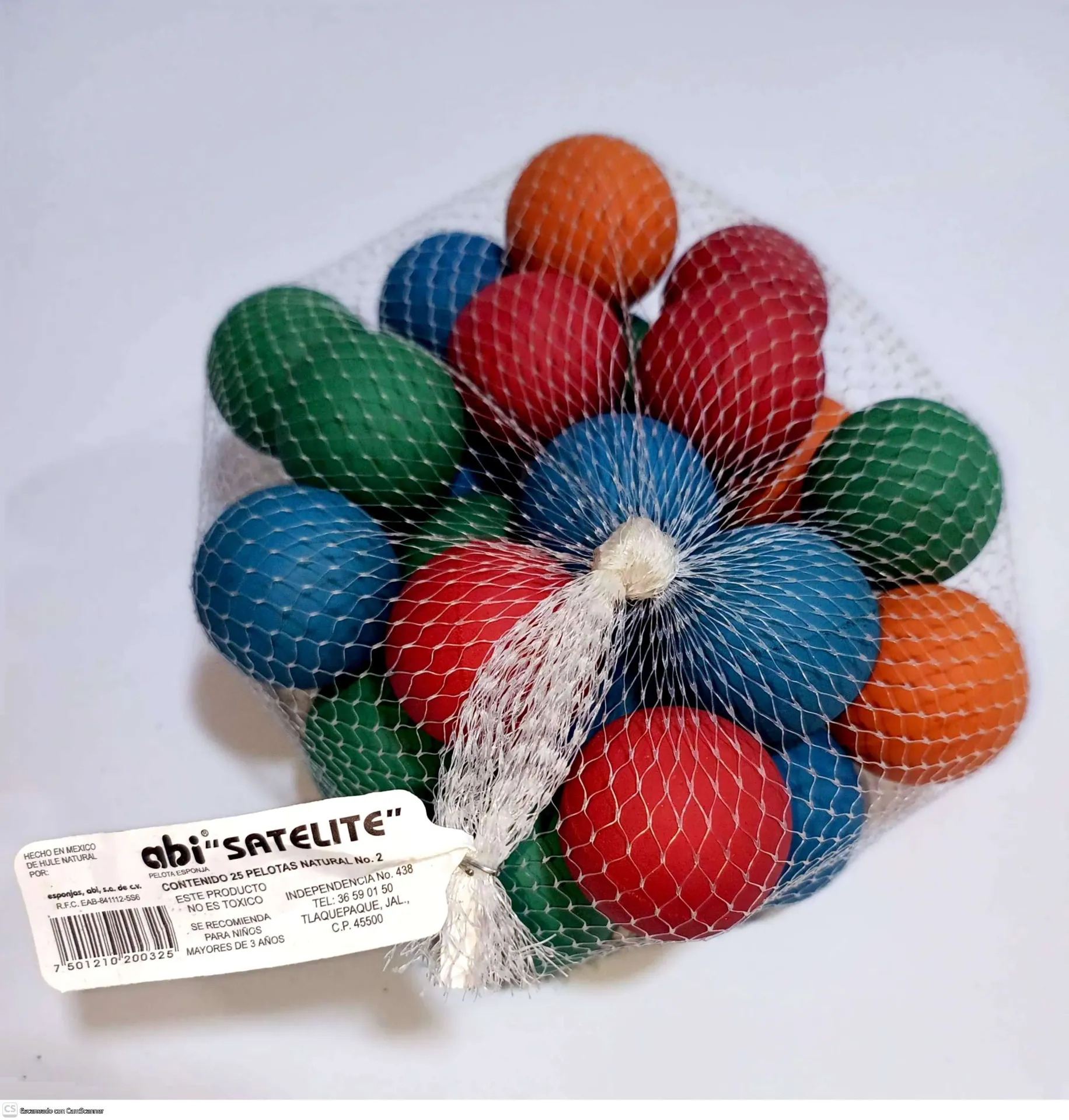[7501210200332  (PA)] Pelota Esponja No.2 1/2 C/12 Pelotas